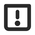 Attention Square SVG Icon